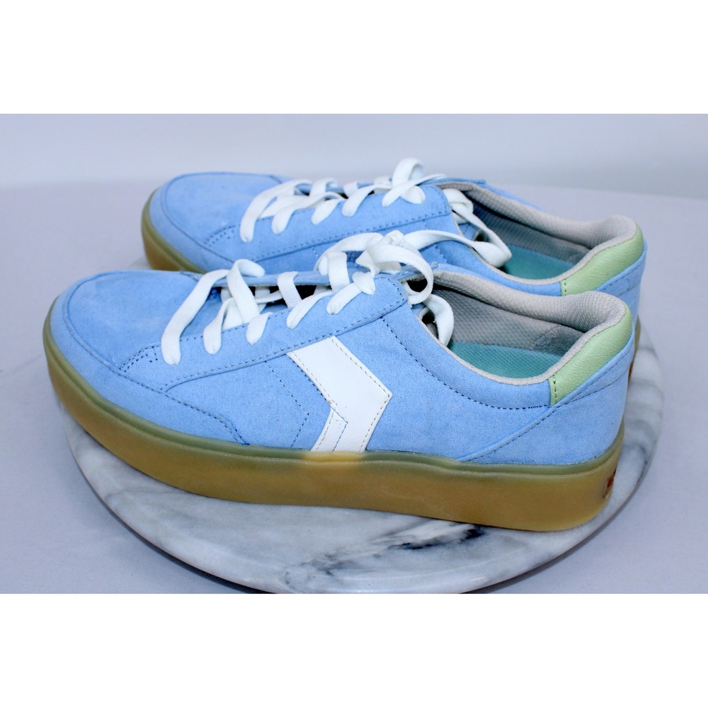 Dr Scholls Madison Lace Light Blue Platform Sneakers Womens 8M Low Top Shoes - Picture 2 of 8